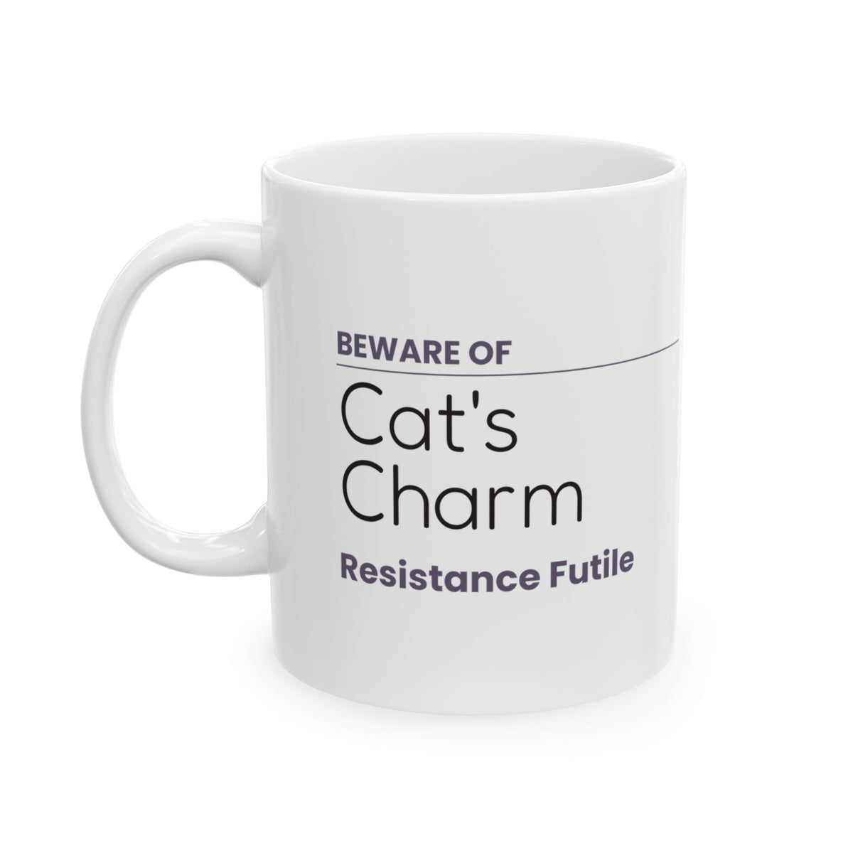 Funny Cat Coffee Mug Beware Of Cat's Charm For Cat Lovers