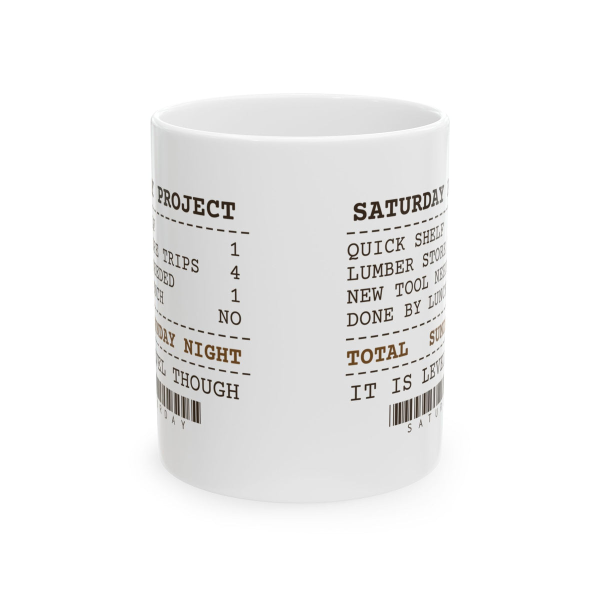 Funny Carpenter Coffee Mug Quick Shelf Project Receipt For Carpenters