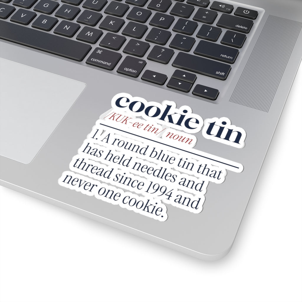 Funny Christmas Sticker Cookie Tin Definition For Mom And Grandma