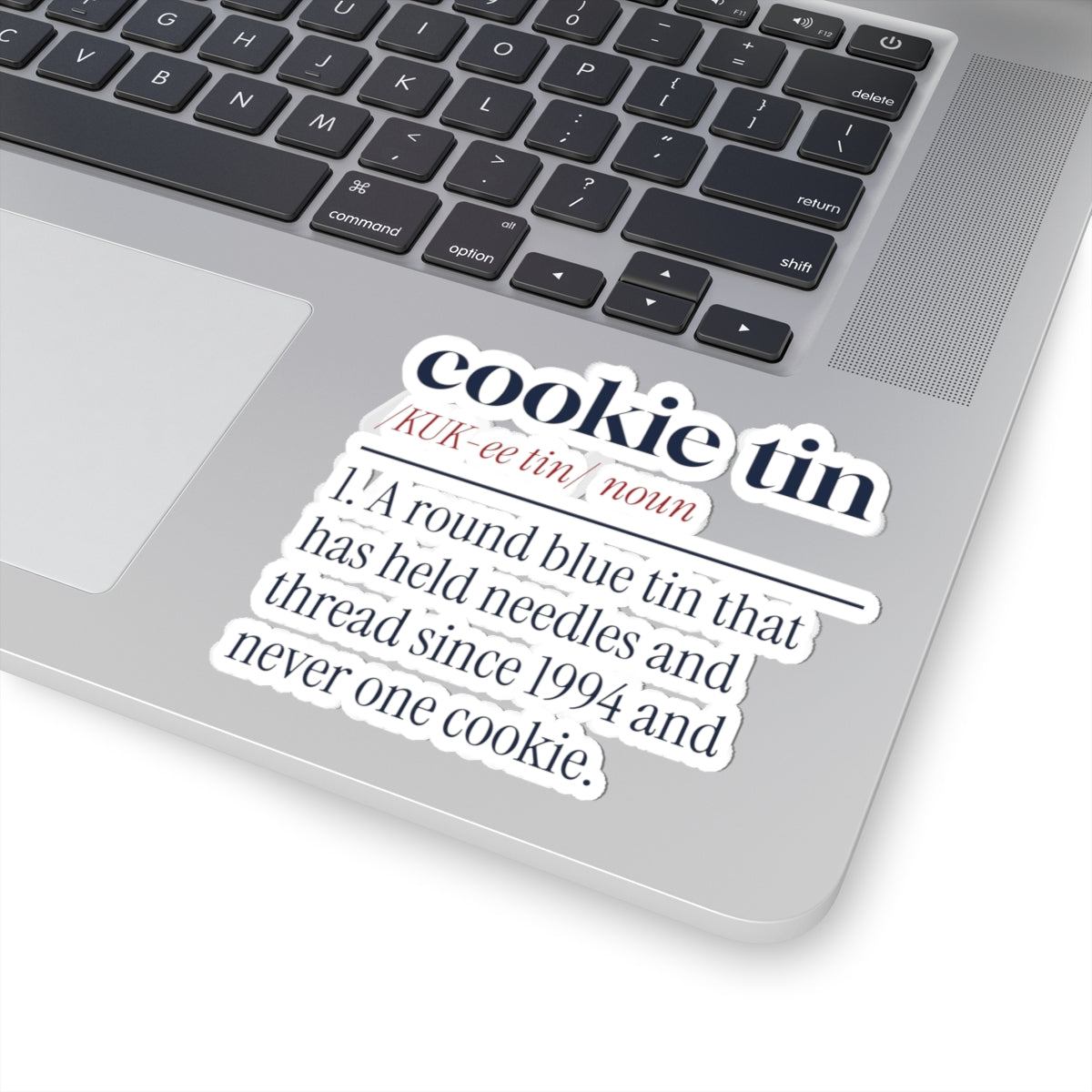 Funny Christmas Sticker Cookie Tin Definition For Mom And Grandma