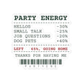 Funny Introvert Christmas Party Sticker Party Energy Receipt
