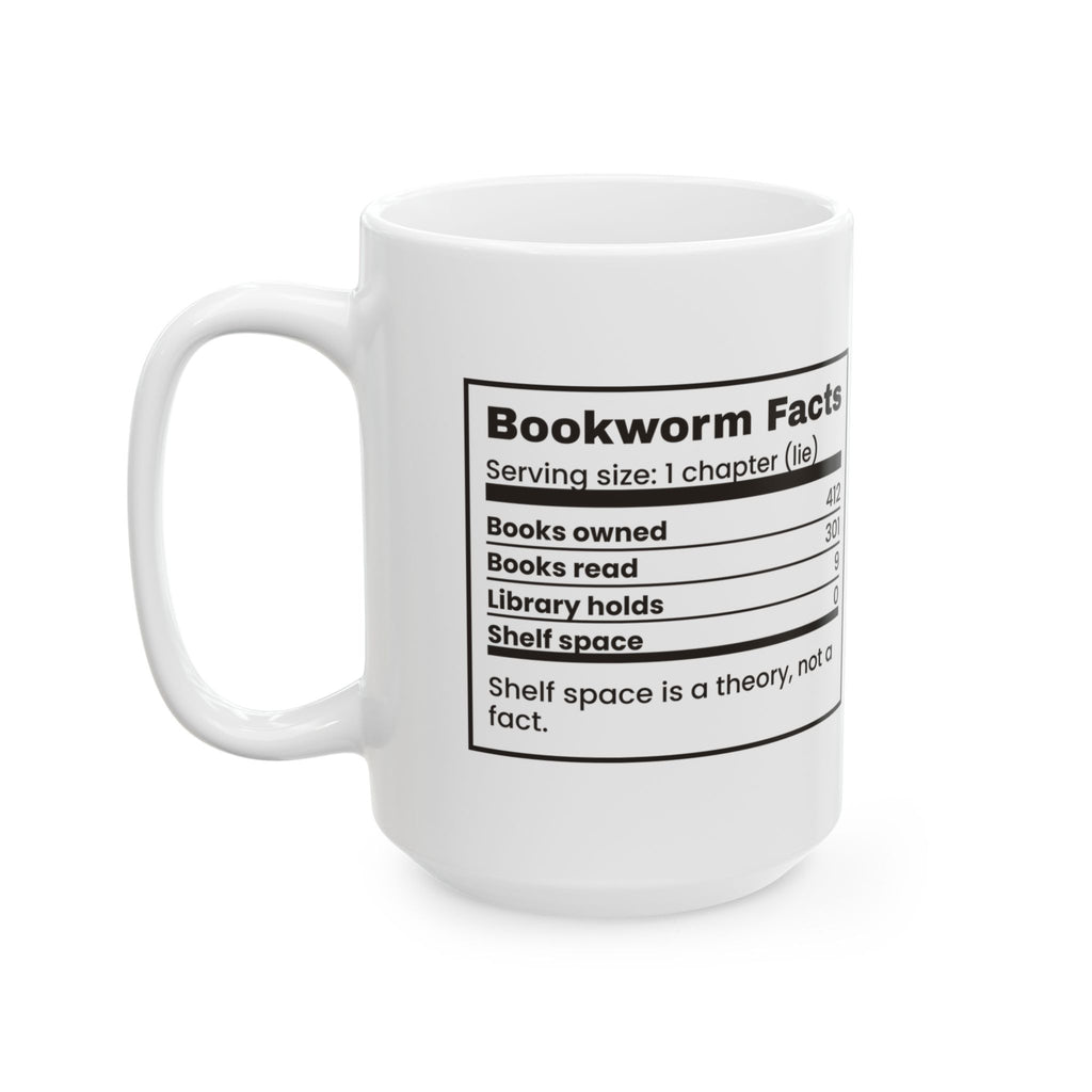 Funny Book Lover Coffee Mug Bookworm Facts Library Holds 9
