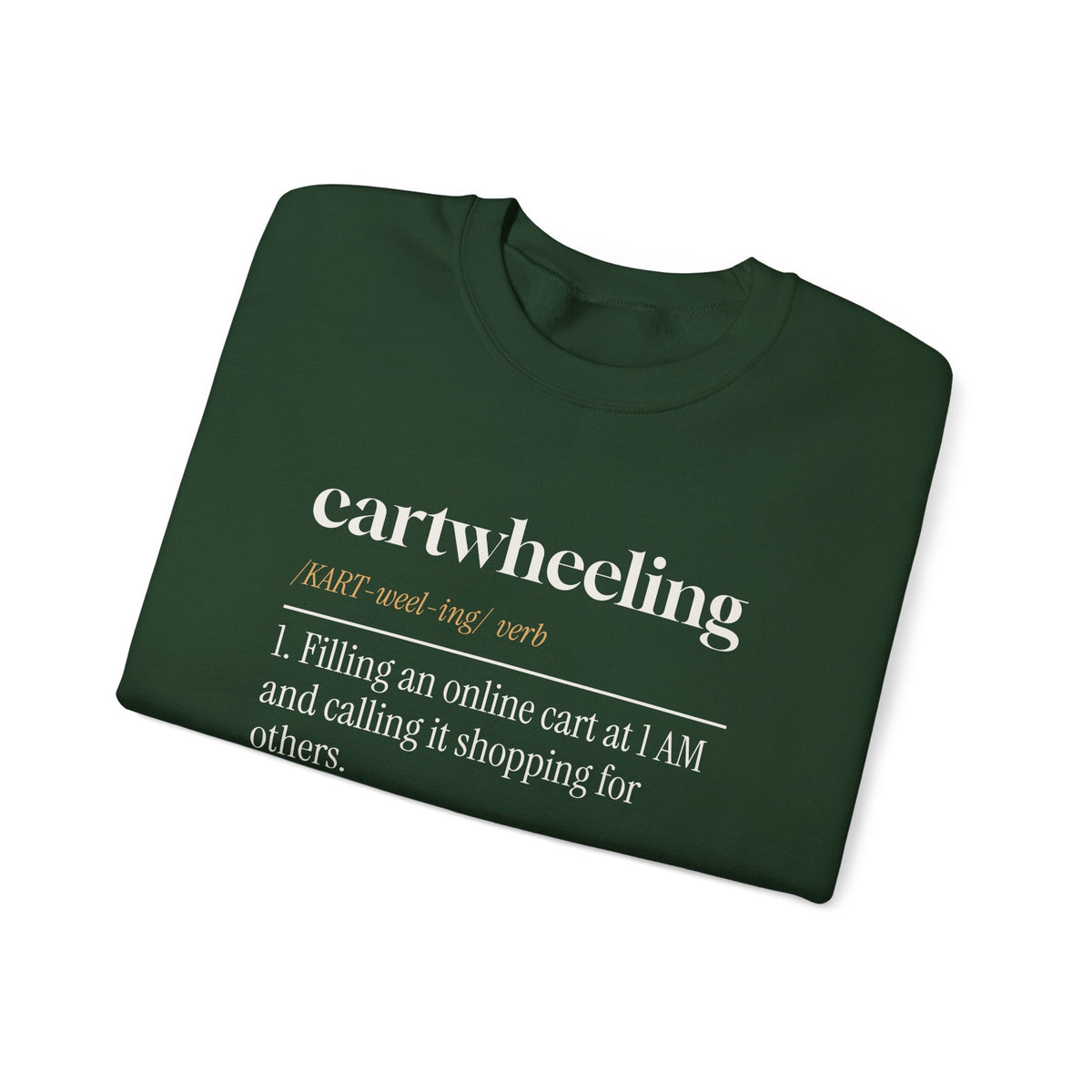 Funny Christmas Shopping Sweatshirt Cartwheeling Dictionary Definition