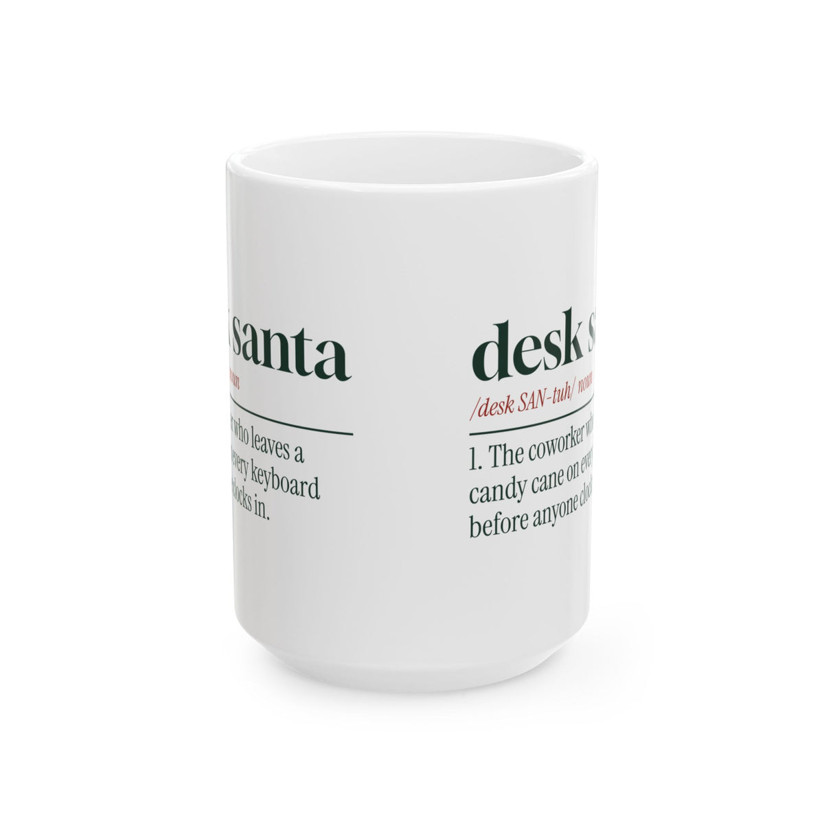 Funny Christmas Coworker Coffee Mug Desk Santa Dictionary Definition