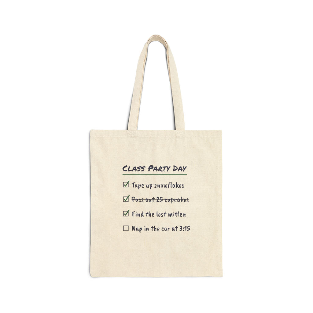 Funny Christmas Teacher Tote Bag Class Party Day Checklist