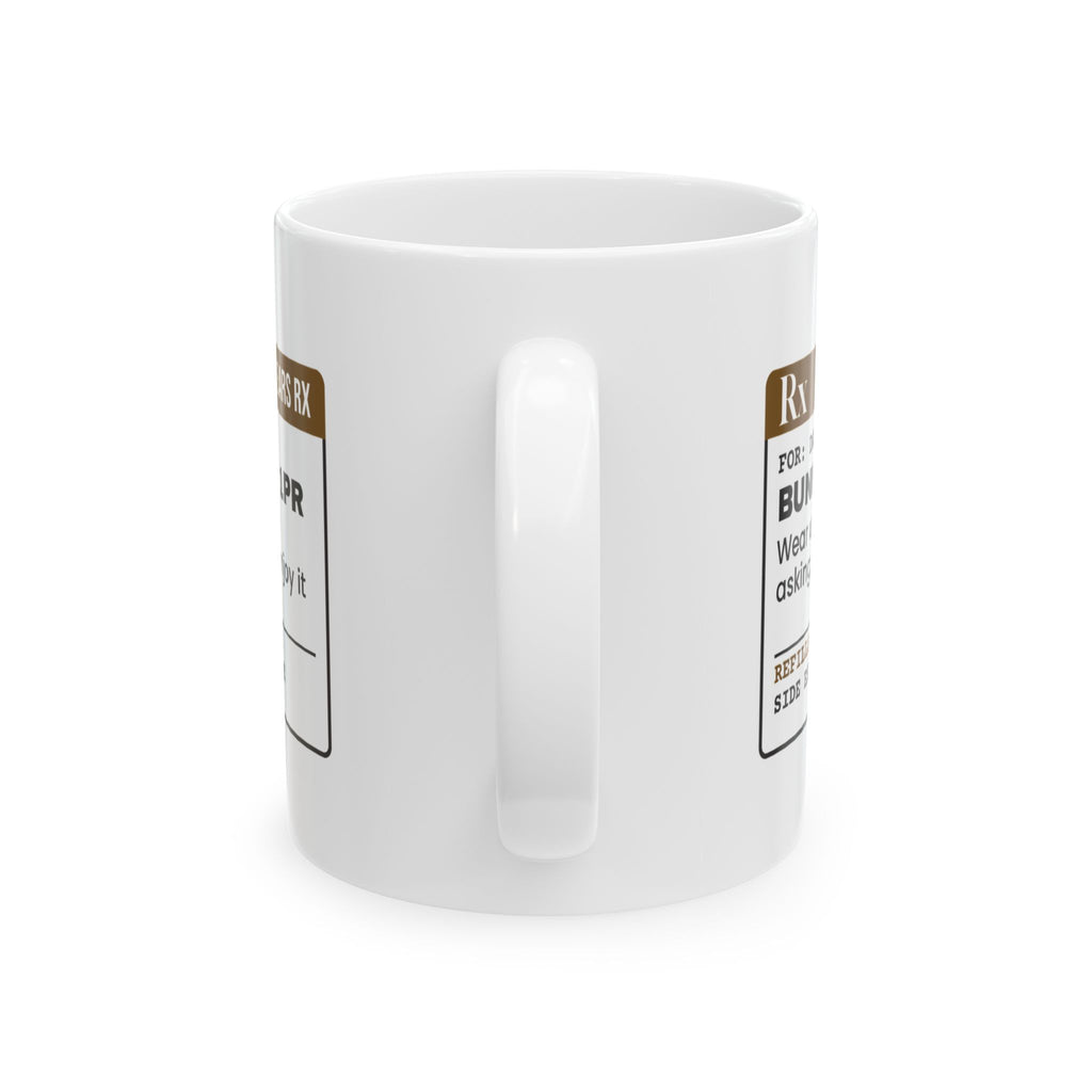 Funny Egg Hunt Coffee Mug Bunny Ears Prescription For Dad