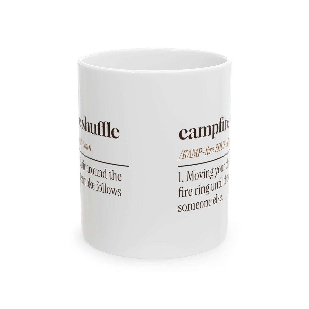 Funny Camping Coffee Mug Campfire Shuffle Definition For Campers