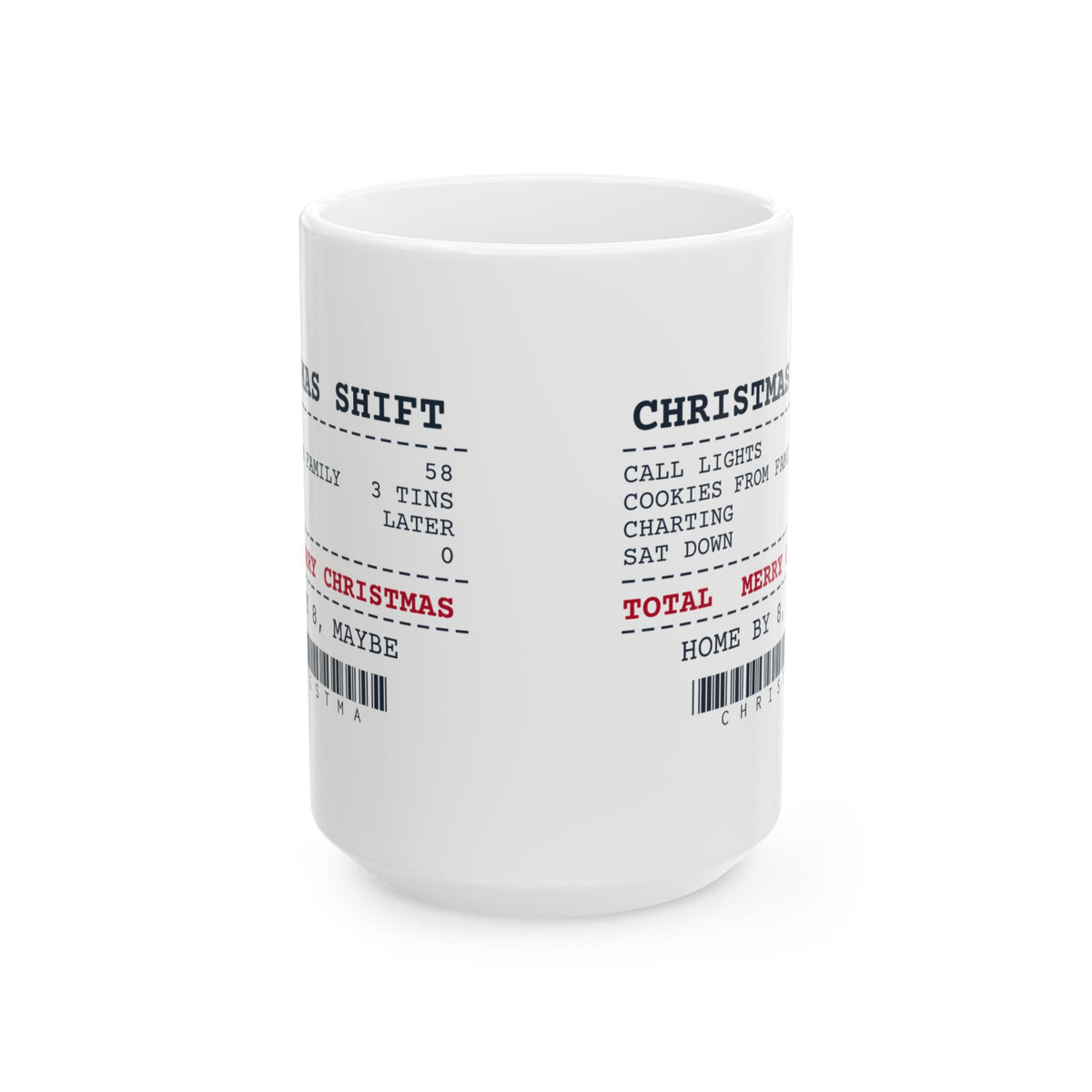 Funny Christmas Nurse Coffee Mug Call Lights 58 Cookie Tins 3 Receipt