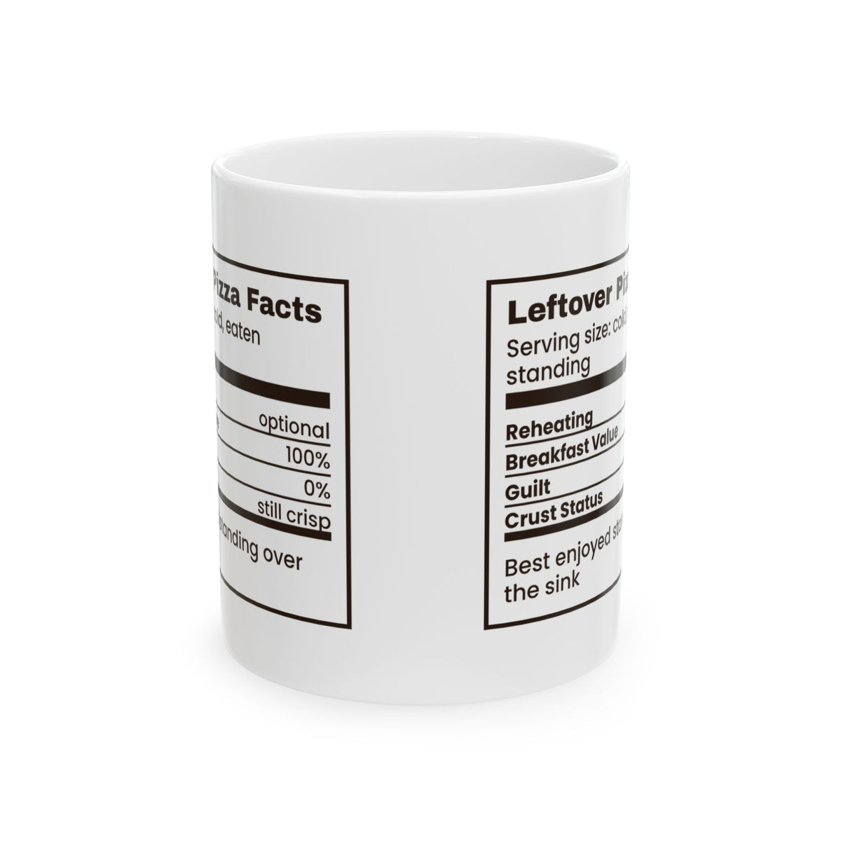 Leftover Pizza Facts Coffee Mug For Breakfast Lovers