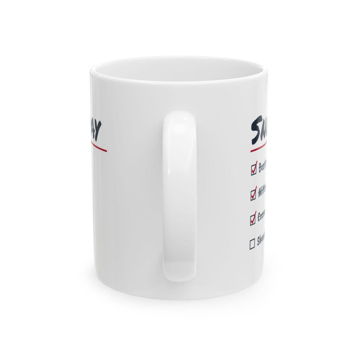 Funny Snow Day Hot Cocoa Coffee Mug Snow Day Checklist