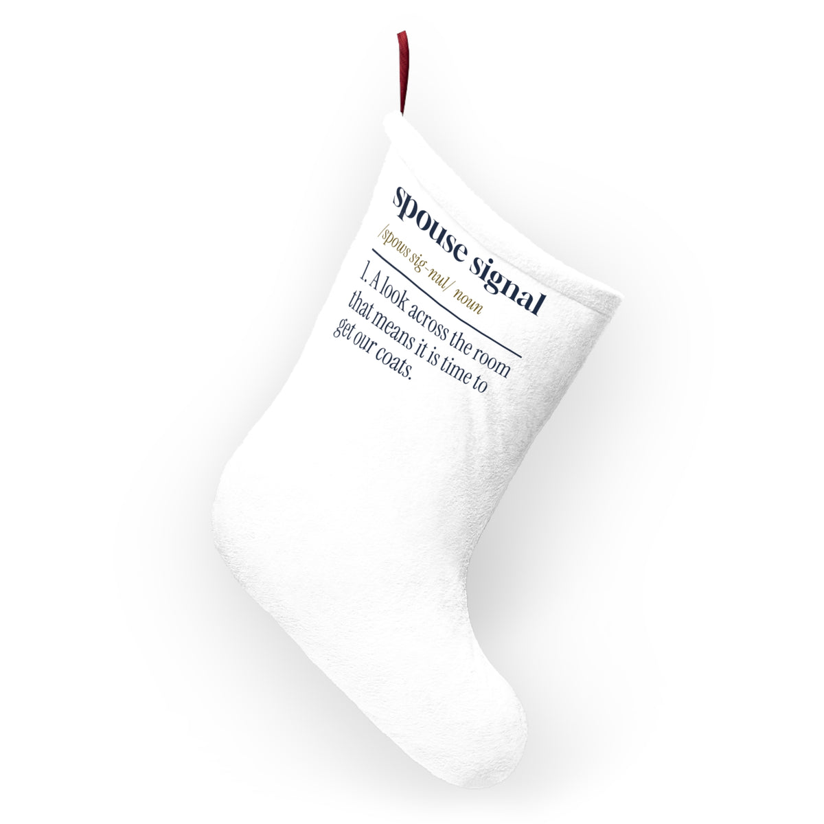 Funny Christmas In Laws Christmas Stocking Spouse Signal Definition