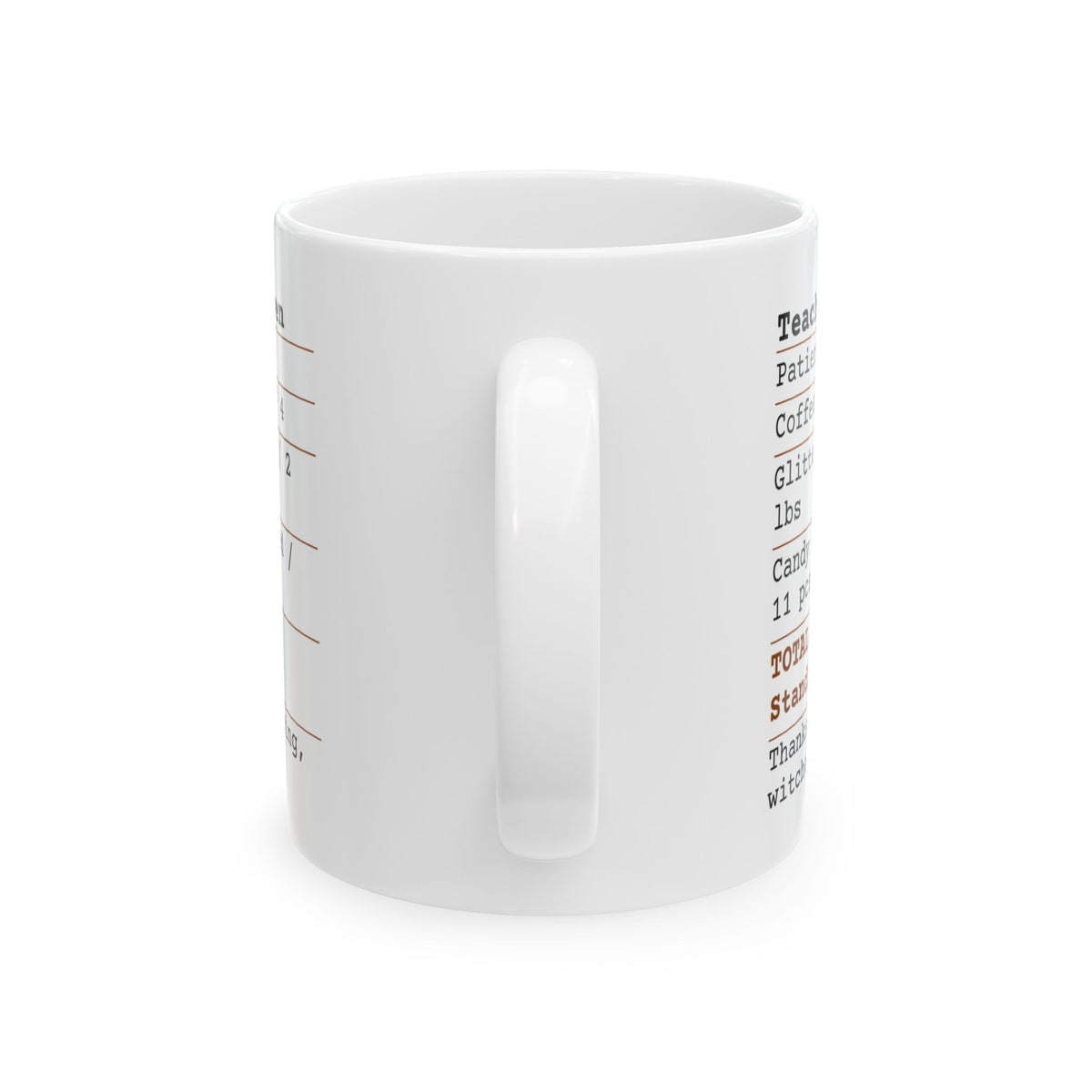 Funny Teacher Mug Teachers Coven Receipt Halloween Coffee Cup