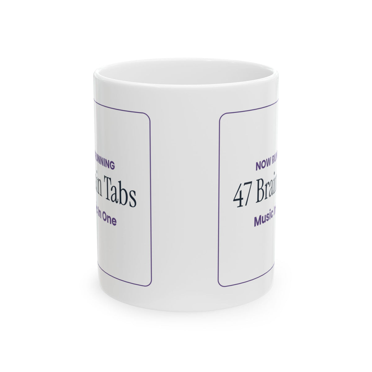 Funny Overthinker Coffee Mug 47 Brain Tabs Open Music In One