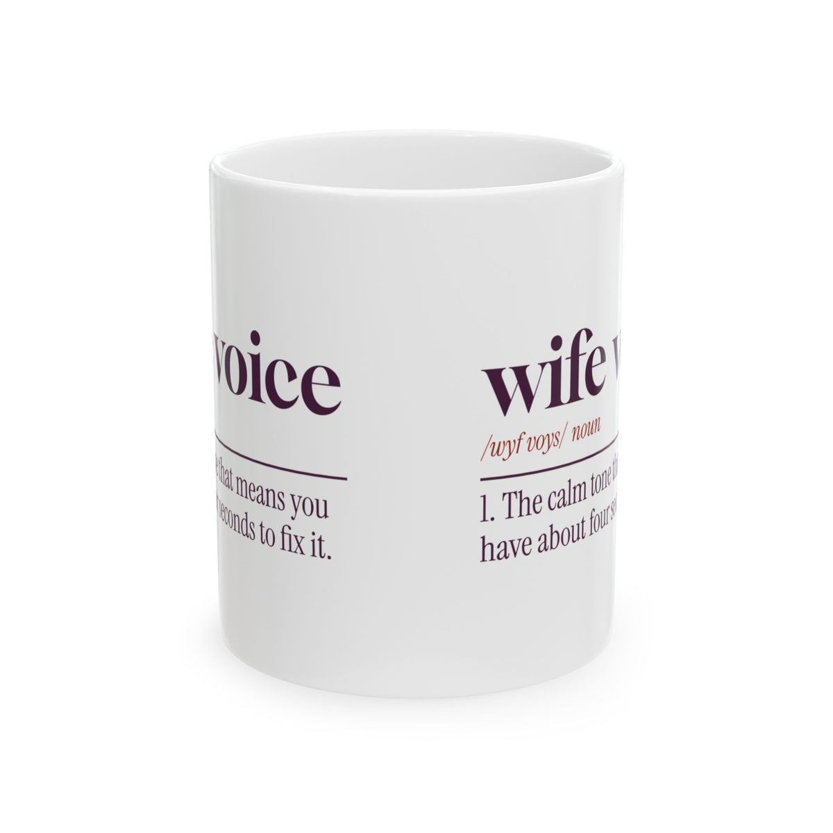 Funny Wife Coffee Mug Wife Voice Dictionary Definition