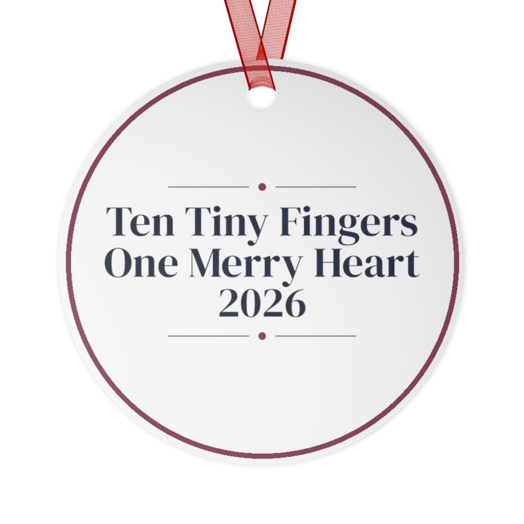 Baby's First Christmas Ornament 2026 Ten Tiny Fingers Keepsake