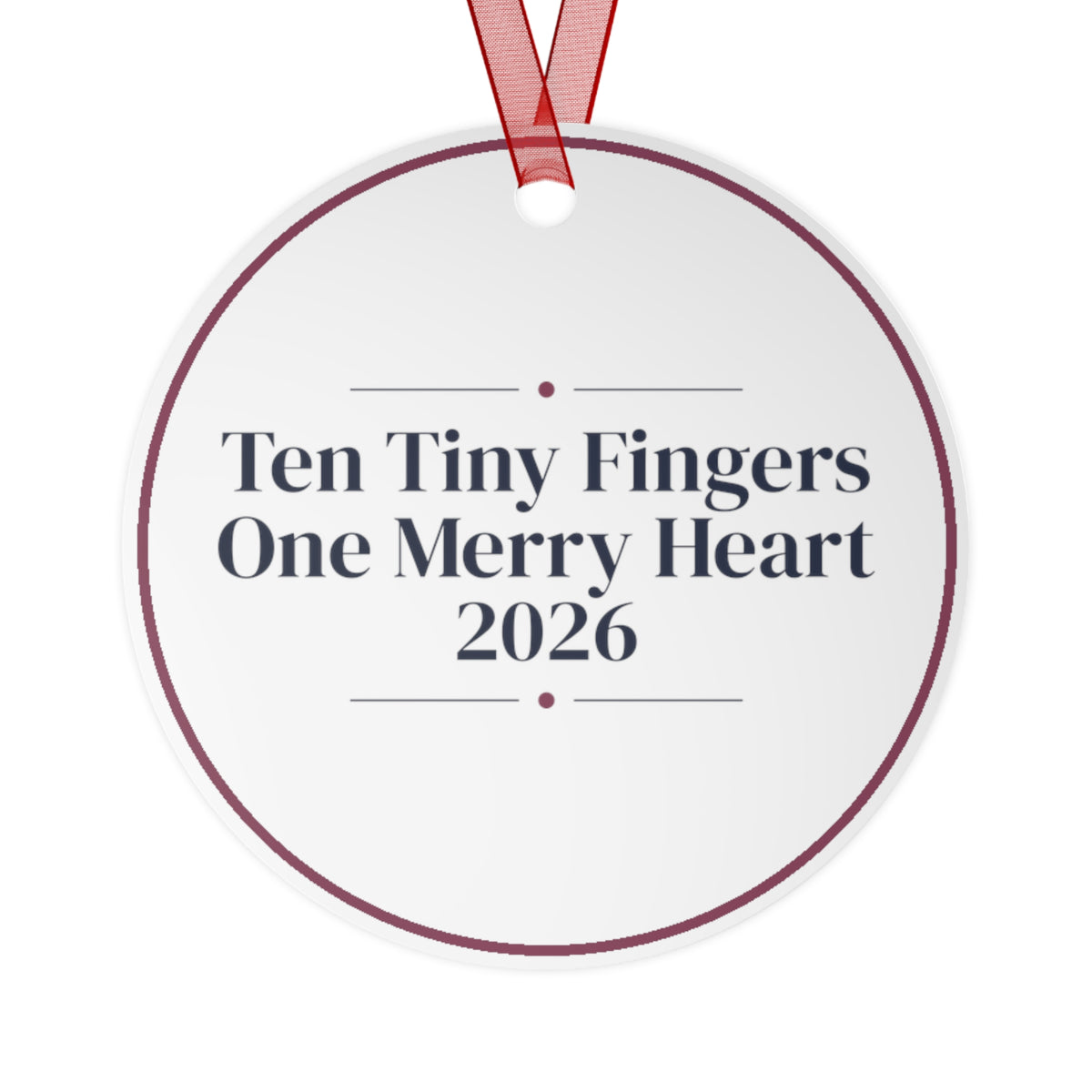 Baby's First Christmas Ornament 2026 Ten Tiny Fingers Keepsake
