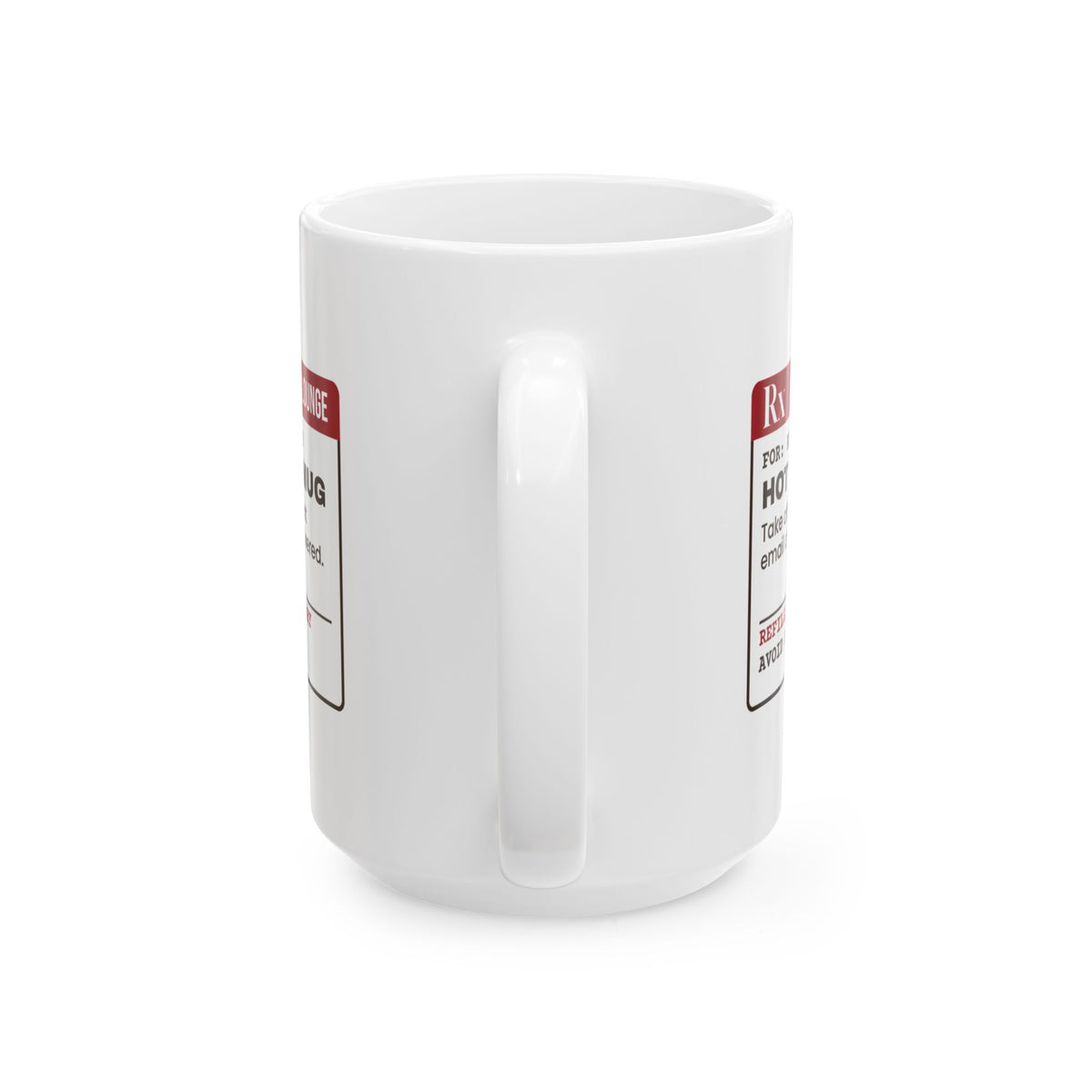 Funny Christmas Teacher Coffee Mug Hot Cider Prescription Label