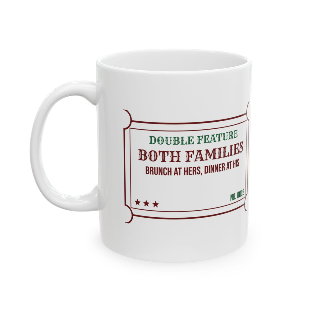 Funny Christmas In-Laws Coffee Mug Double Feature Both Families One Day