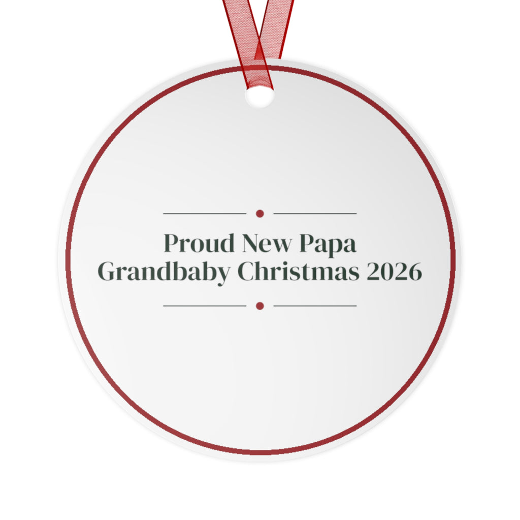 Christmas Ornament Proud New Papa Grandbaby Christmas 2026 For Grandpa