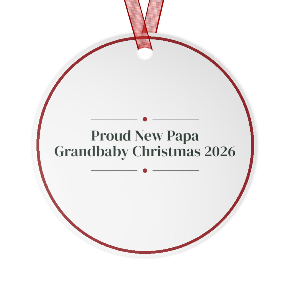 Christmas Ornament Proud New Papa Grandbaby Christmas 2026 For Grandpa