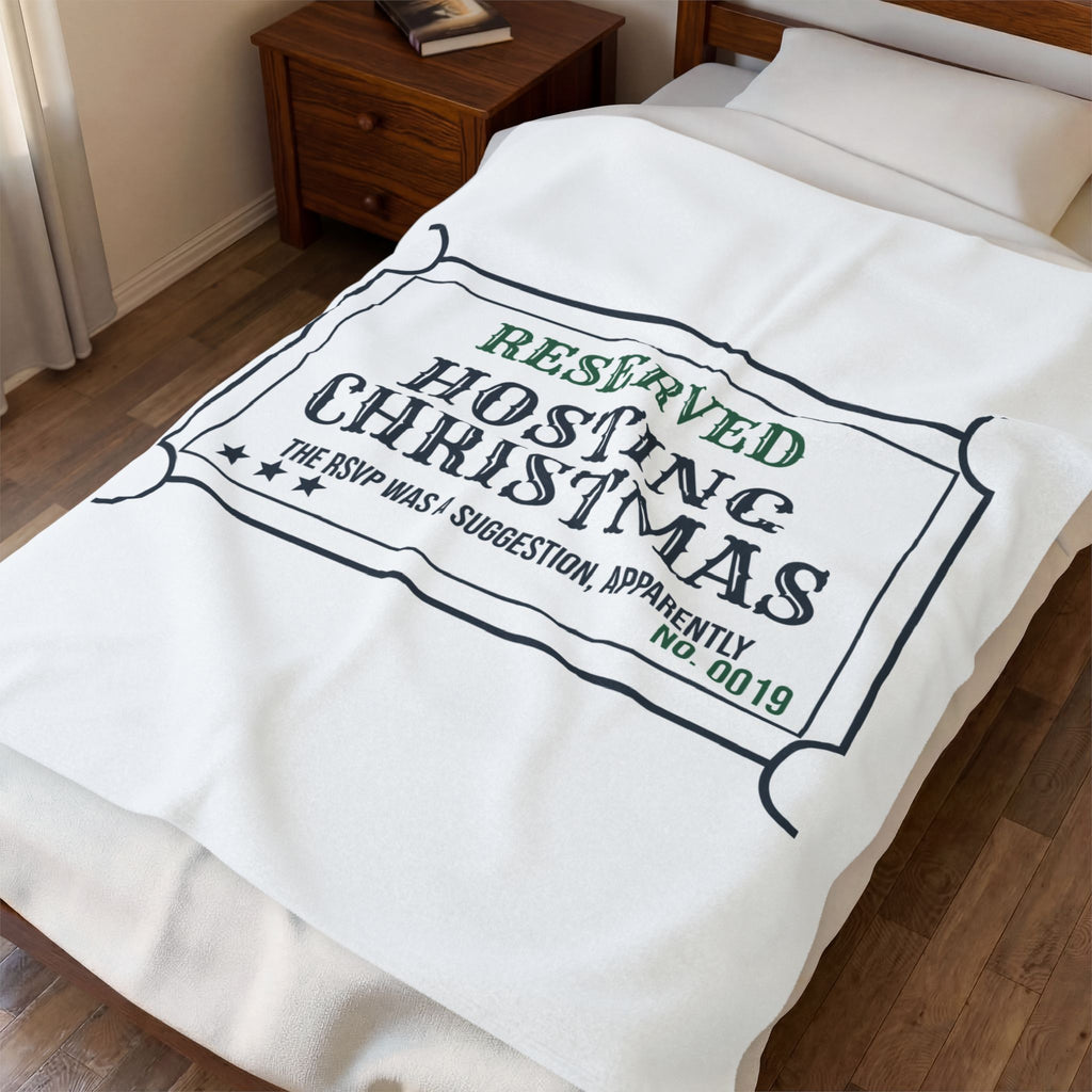 Funny Christmas Host Throw Blanket The RSVP Was A Suggestion
