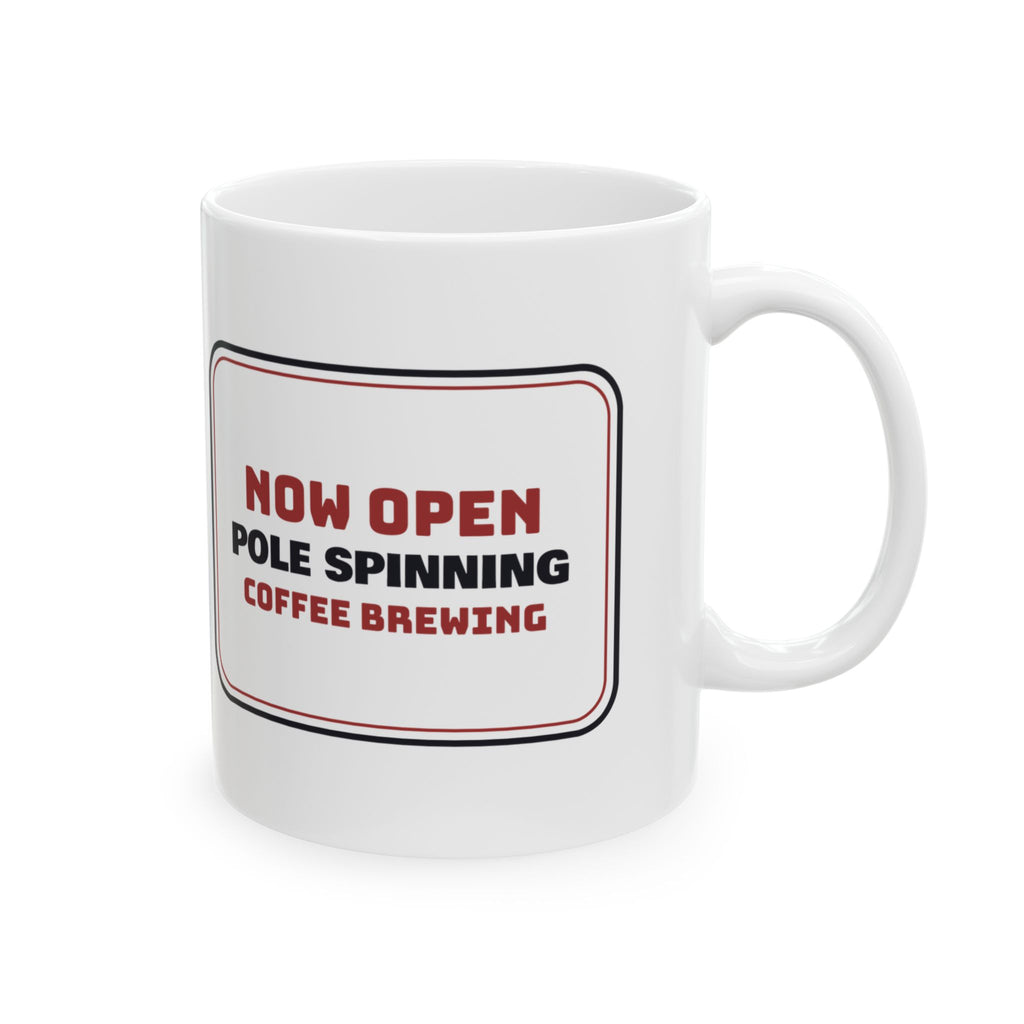 Funny Barber Mug Pole Spinning Coffee Brewing Barber Sign For Barbers