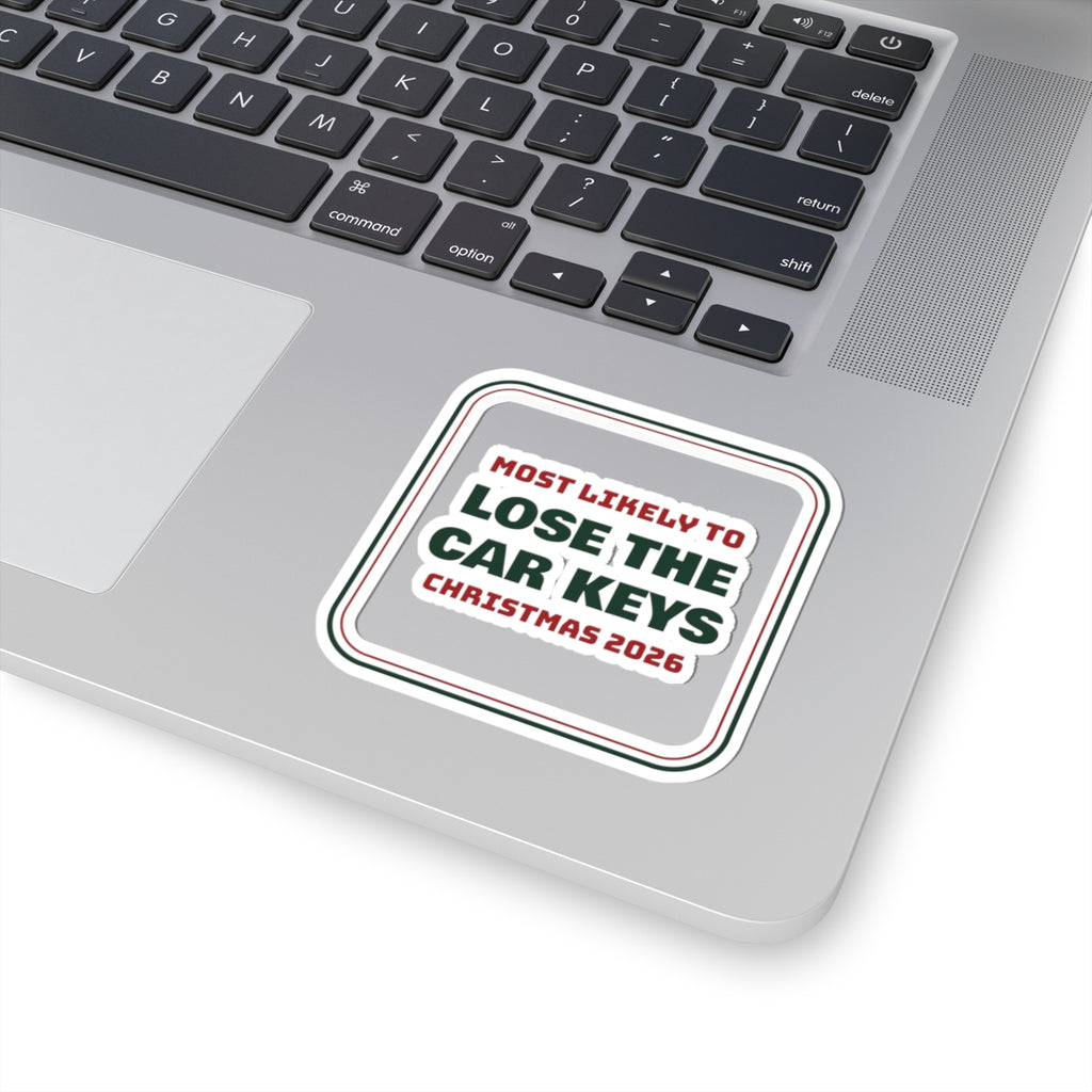 Funny Family Christmas Sticker Most Likely To Lose The Car Keys
