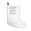 Funny Christmas Cat Christmas Stocking Cat's Christmas Eve Checklist