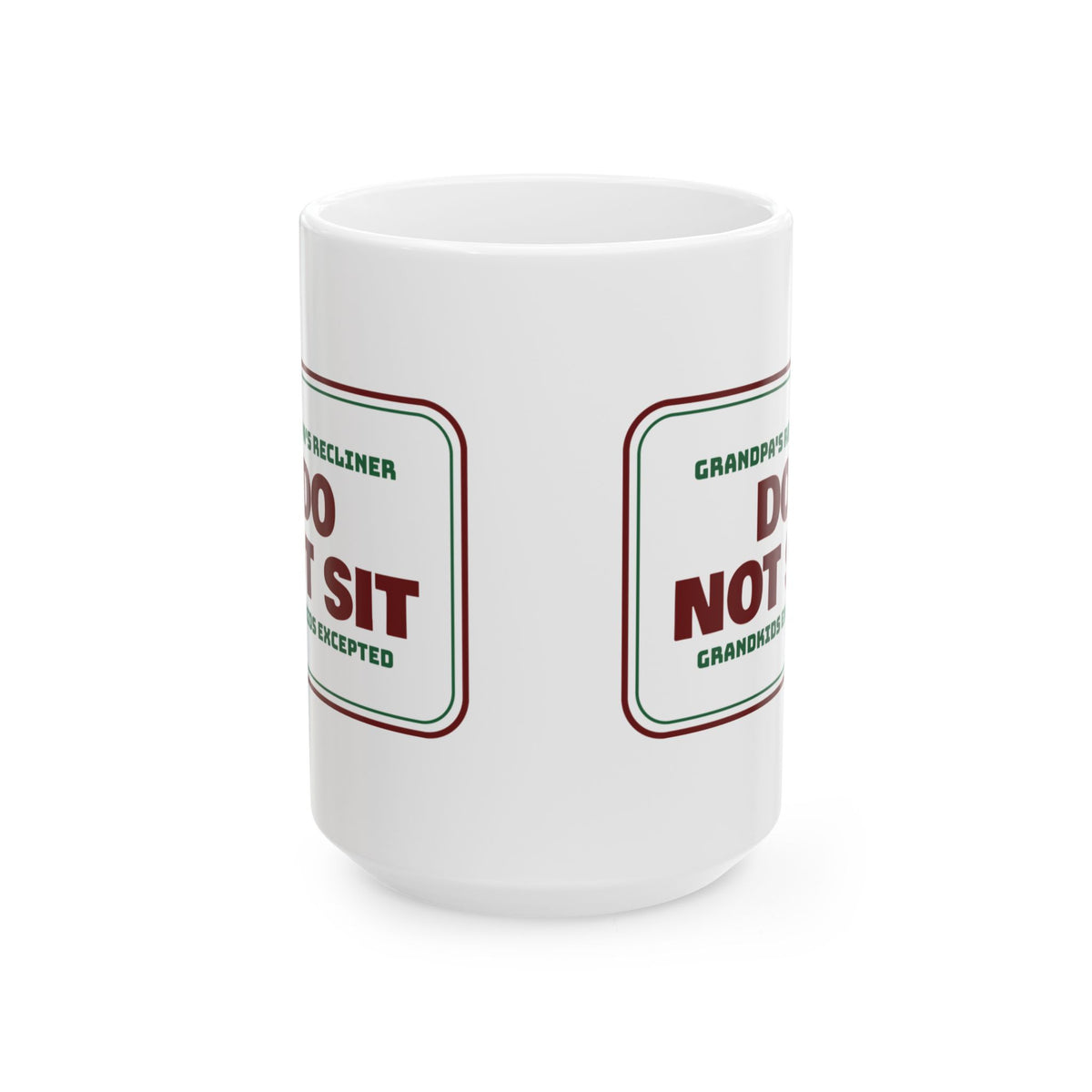 Funny Christmas Grandpa Coffee Mug Grandpa's Recliner Grandkids Only