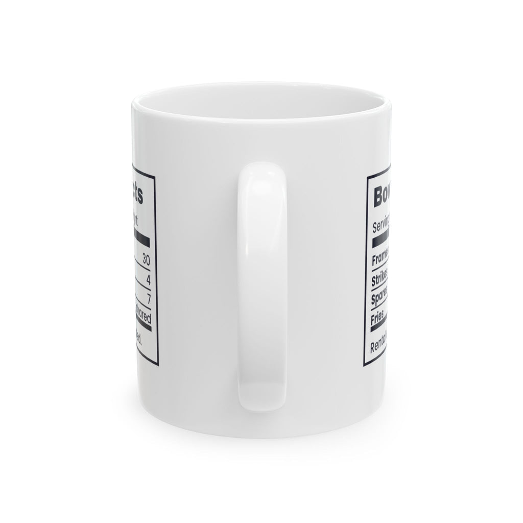 Funny Bowling Coffee Mug Bowling Facts Nutrition Label