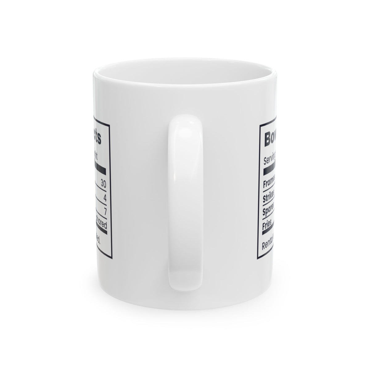 Funny Bowling Coffee Mug Bowling Facts Nutrition Label