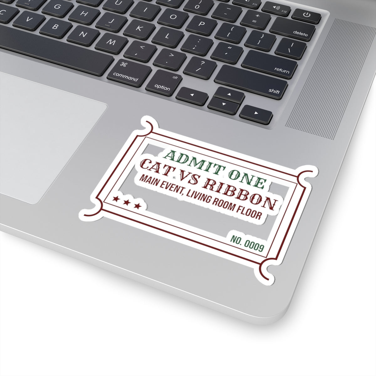 Funny Christmas Cat Sticker Cat Vs Ribbon Main Event Ticket
