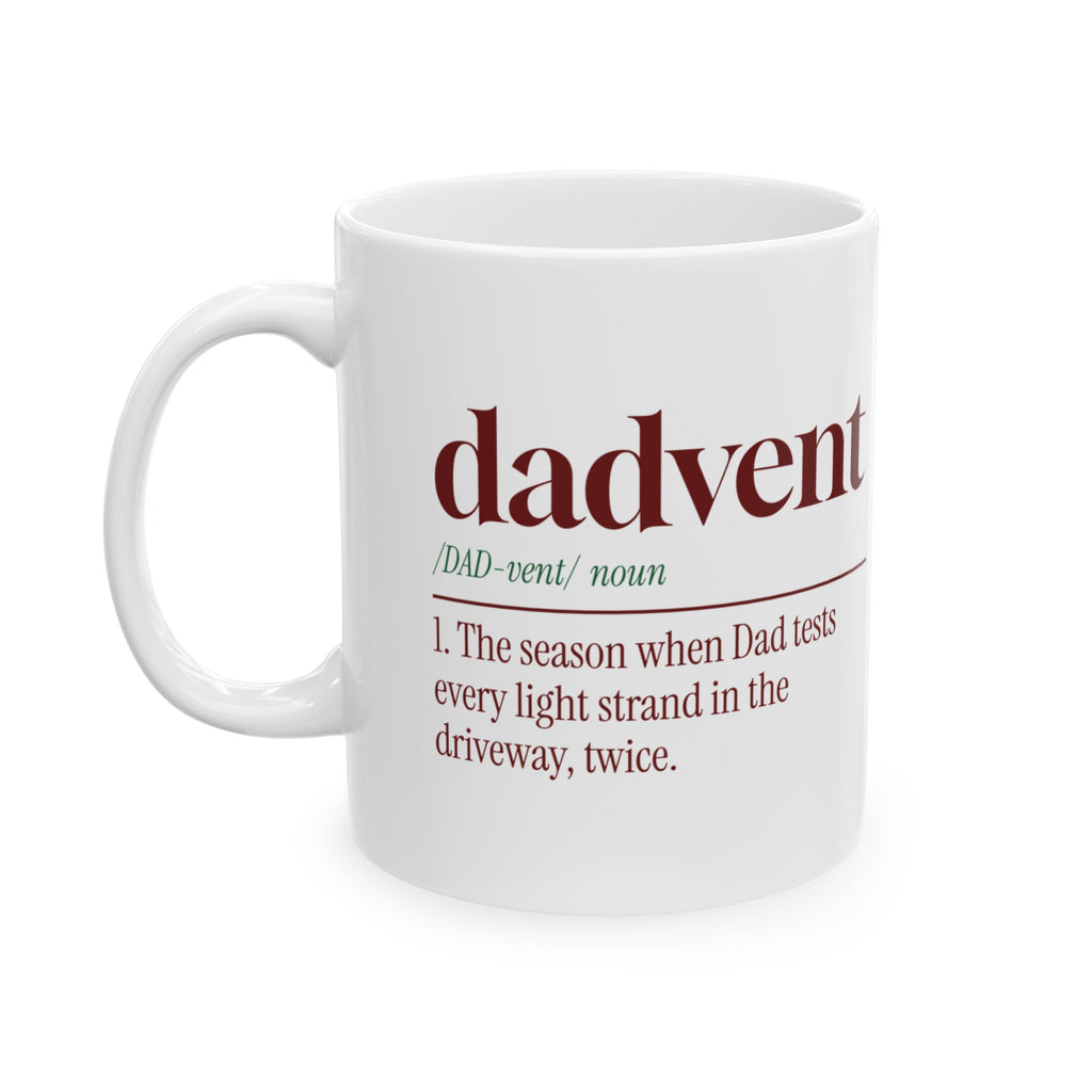 Funny Christmas Dad Coffee Mug Dadvent Dictionary Definition