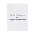 Funny Christmas Cat Throw Blanket The Cat Unwrapped Everyone's Presents