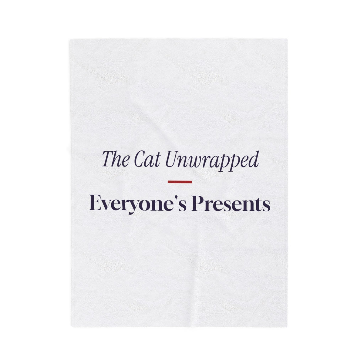 Funny Christmas Cat Throw Blanket The Cat Unwrapped Everyone's Presents