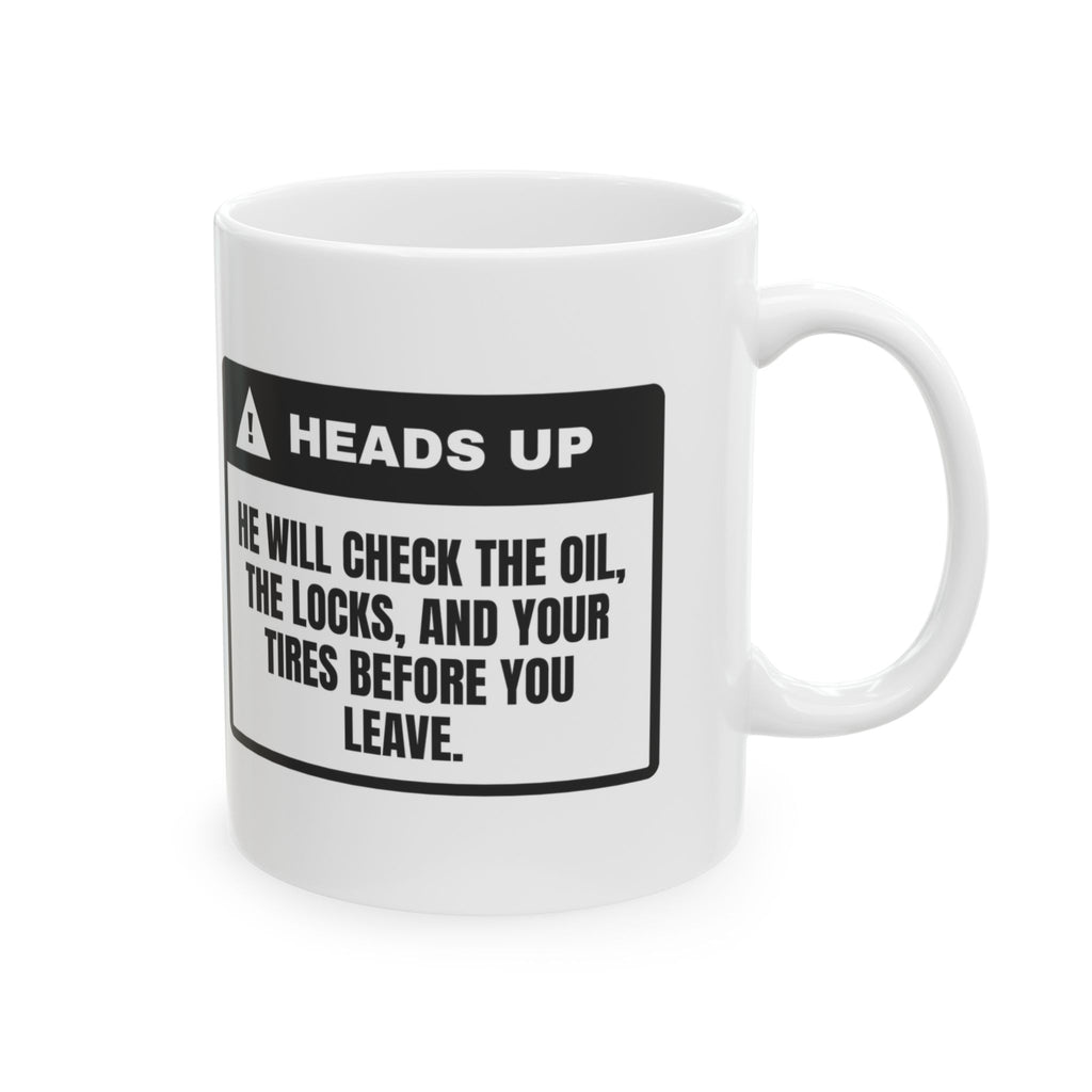 Stepdad Coffee Mug He'll Check Your Tires