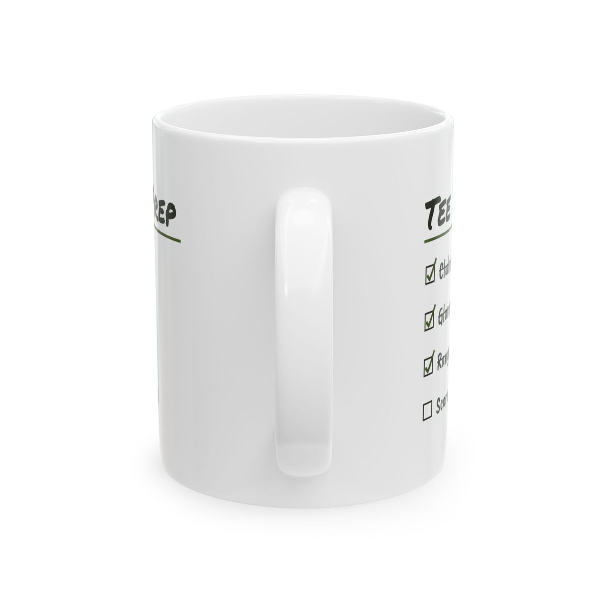 Golf Coffee Mug Tee Time Prep Checklist Score Kept Mostly Honestly
