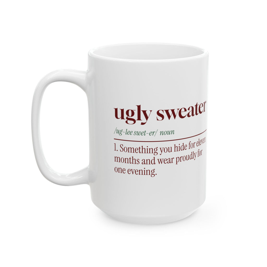 Funny Ugly Christmas Sweater Coffee Mug Dictionary Definition