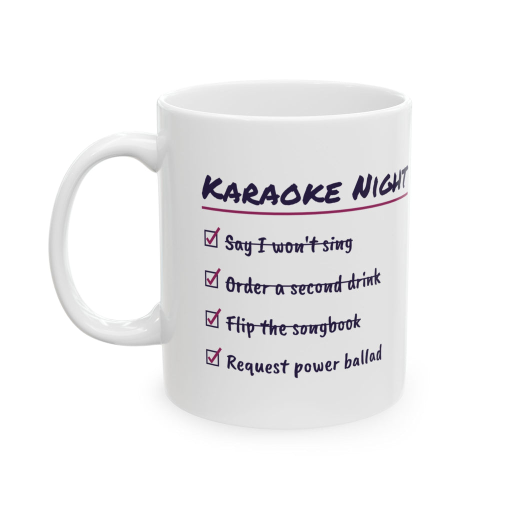 Funny Karaoke Coffee Mug Karaoke Night Checklist For Friends