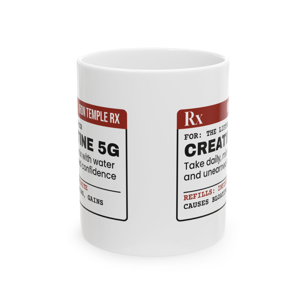 Gym Coffee Mug Prescription Creatine 5g Daily