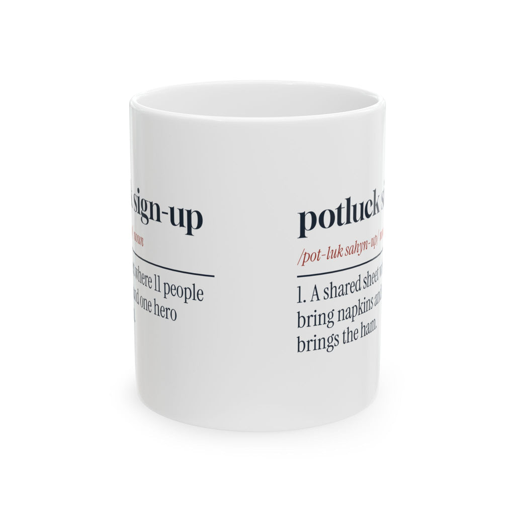 Funny Christmas Coworker Coffee Mug Potluck Sign-Up Definition