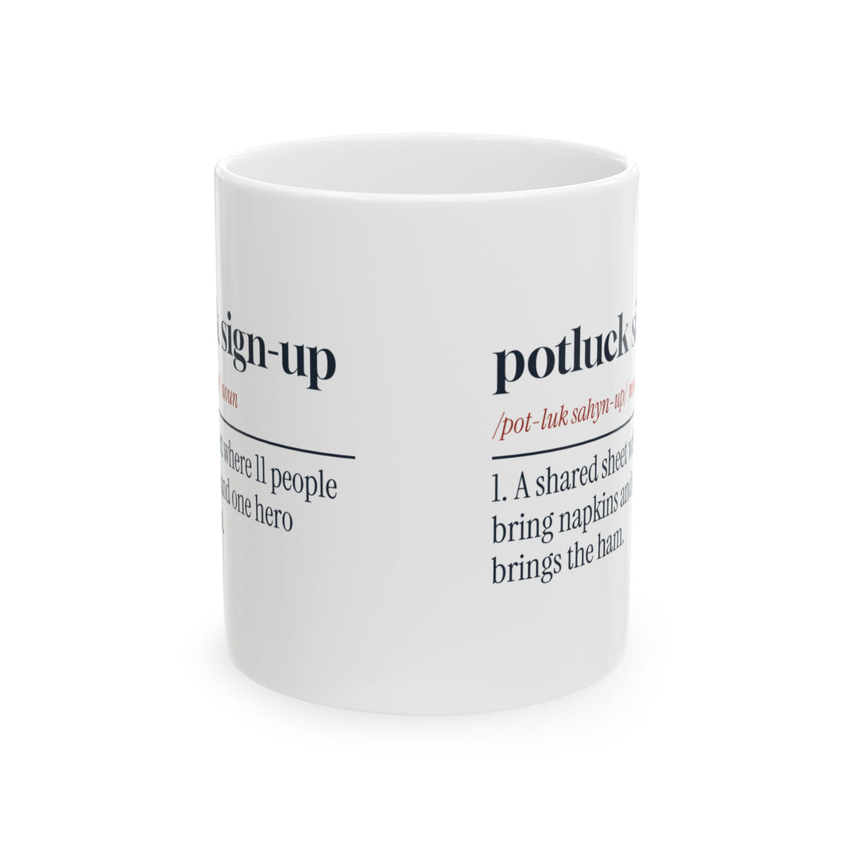 Funny Christmas Coworker Coffee Mug Potluck Sign-Up Definition