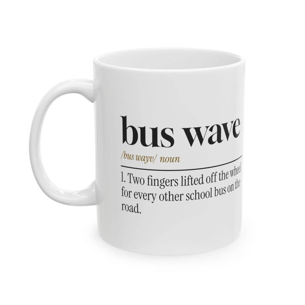 Funny School Bus Driver Coffee Mug The Two Finger Wave Bus To Bus