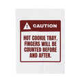 Funny Christmas Baking Throw Blanket Hot Cookie Tray Fingers Counted
