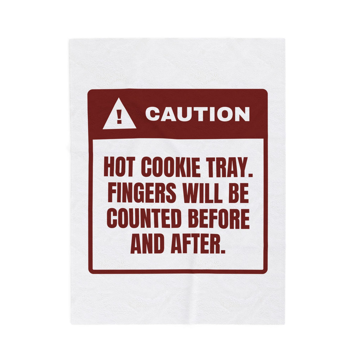 Funny Christmas Baking Throw Blanket Hot Cookie Tray Fingers Counted