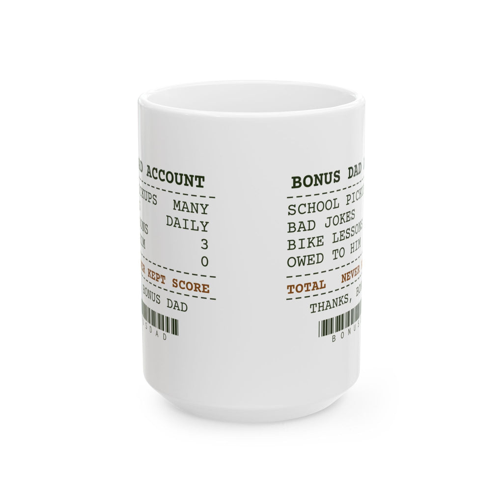 Funny Stepdad Coffee Mug Bonus Dad Account Receipt For Stepfathers