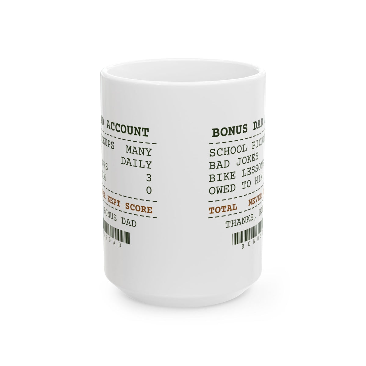 Funny Stepdad Coffee Mug Bonus Dad Account Receipt For Stepfathers