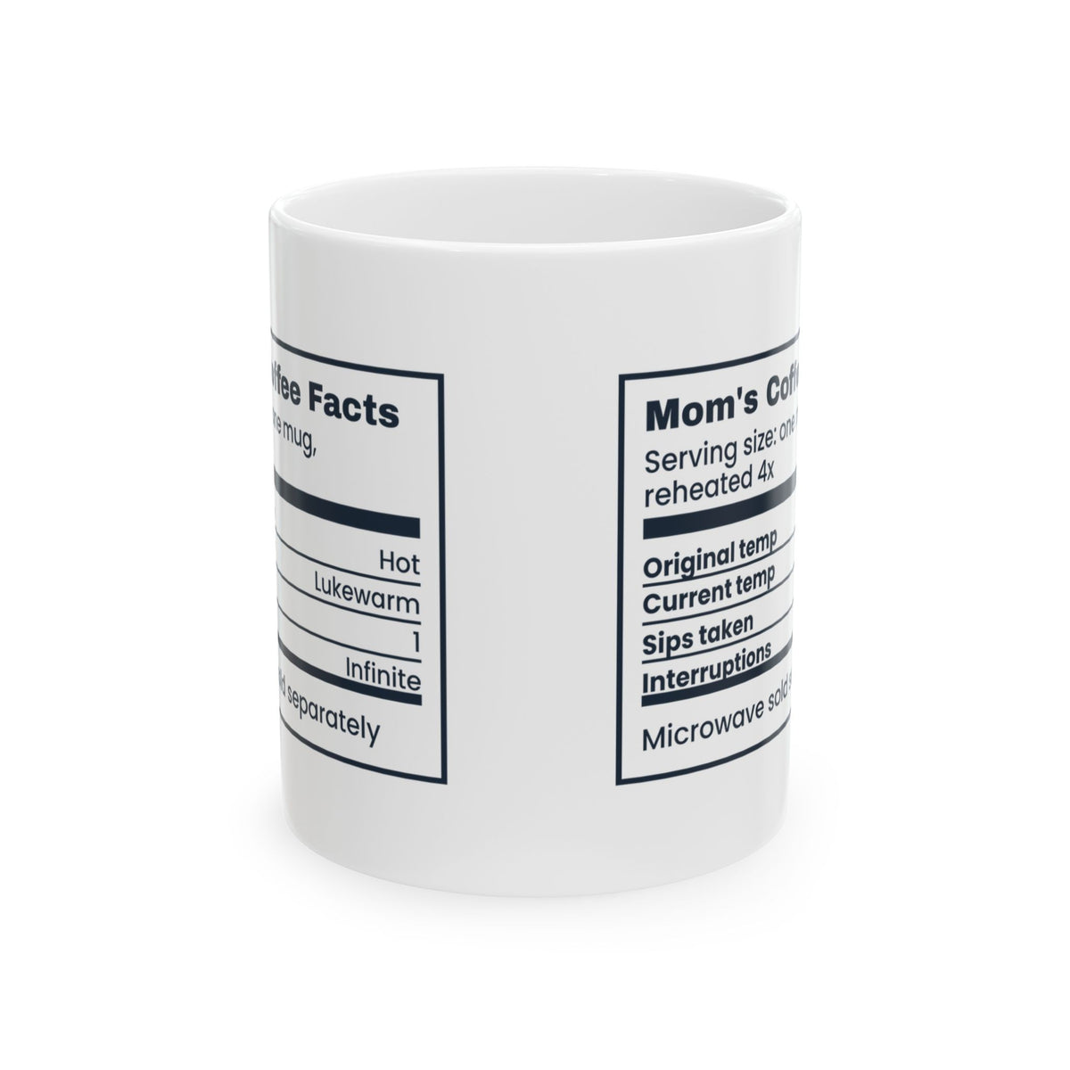 Mom Coffee Mug Reheated Four Times Sips Taken