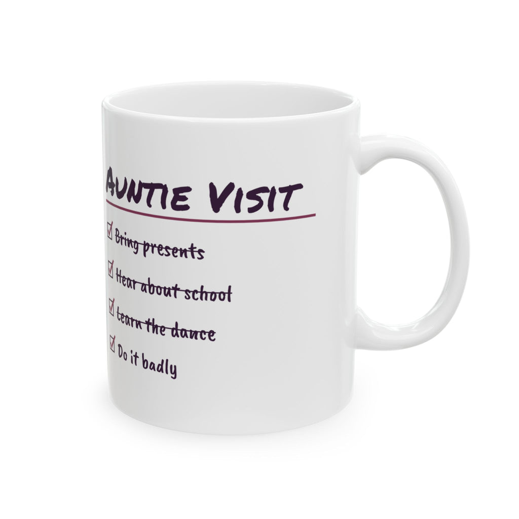 Funny Aunt Coffee Mug Learn The Dance Do It Badly Auntie Checklist