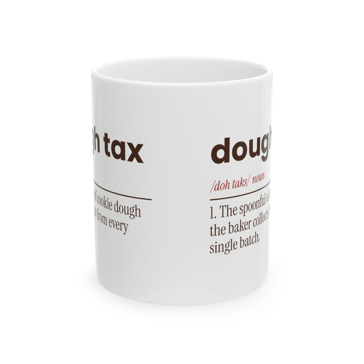 Funny Christmas Baking Coffee Mug Dough Tax Dictionary For Bakers
